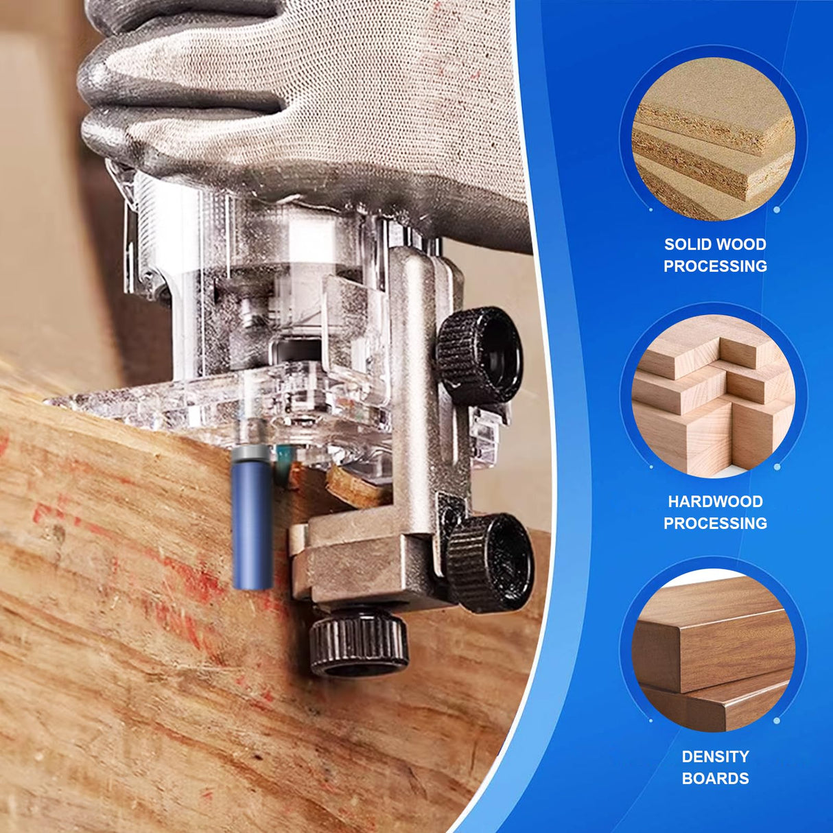 NIBBLAX Router Bit Set, Straight Router Bit 1/4" Shank, Flush Trim Cut Router Bit for Woodworking Cutting Diameter 1/4",5/16",3/8",1/2" NIBBLAX