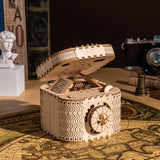 ROBOTIME 3D Wooden Puzzles for Adults, Treasure Box 3D Puzzle Mechanical Ring Box, Gift Choice Hobbies for Brain Teasers Enthusiasts ROBOTIME