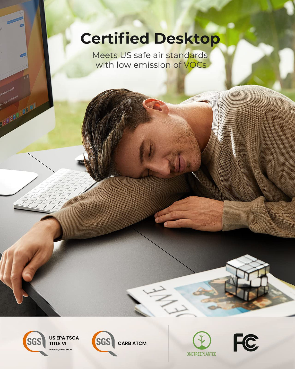 Marsail Standing Desk Adjustable Height Home Office Desk,‎48x24 Inch Electric Standing Desk, Stand up Desk with Storage Bag,Headphone Hook for Computer Workstations Desk 4 Memory Preset Marsail