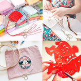 BIHRTC 4.5Inch Embroidery Scissors Sharp Tip Stainless Steel Little Scissors for Knitting Cross Stitch Cutting Embroidery Sewing Handcraft Craft Art Work DIY Tool Gold BIHRTC