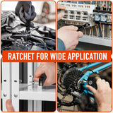 ZOOI Stocking Stuffers for Adults Men, Christmas Gifts for Men Ratcheting Pocket Screwdriver, Mens Gifts for Dad 90 Degree Right Ratchet Screwdriver, Dad Gifts for Him, White Elephant Gifts for Adults ZOOI