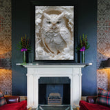 3D Owl Puzzles Paper Cut Art Puzzle 1000 Pieces for Adults, White Bird Jigsaw Puzzle Jungle Animal, Challenging Puzzles Hard Puzzle for Family Decorations BBOLDIN