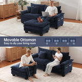 DURASPACE Modular Sectional Sofa 76.8'' Cloud Couch L Shaped Sectional Couches with Movable Ottoman, USB, Comfy Sectionals Sofa for Living Room DURASPACE