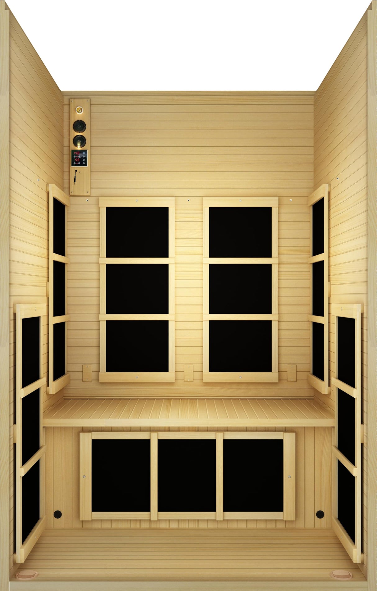 JNH Lifestyles Joyous Flex 2 Person Low EMF Far Infrared Sauna with Reversible Door JNH Lifestyles