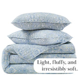 Southshore Fine Living, Inc. Farmhouse Quilts Queen Size, Quilt Bedding Set, Lightweight Coverlet Bedspread Full Size, 3-Piece Boho Quilt Set with Two Matching Pillow Shams, Full/Queen, Blue Paisley Southshore Fine Living, Inc.