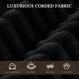 GLAMOUT 105" Convertible Sectional Couch with L-Shape Chaise, Modern Modular Sofa with Deep Seat, 3-Seater Comfy Cloud Couches for Living Room, Bedroom, No Assembly Required, Black GLAMOUT