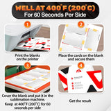 100 Pcs Sublimation Business Card Blanks - Sublimation Cards Sublimation Business Cards Double Sided White Aluminum Business Card Blanks Sublimation Id Card Blank - Sublimation Metal Business Cards Oskal