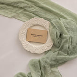 Keketoarrange Sage Green Table Runner Cheesecloth 120 Inch 10 FT Rustic Boho Cheese Cloth Table Runner for Wedding Baby Shower Bridal Shower Sheer Gauze Centerpiece Home Decorations Keketoarrange