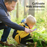 Microscope for Kids - Mini Pocket Handheld Microscope for Toddlers-STEM Educational Science Kit Toys for Christmas Birthday Gifts Toys for 5 6 7 8 9 10 11 12 Year Old Girls（Purple） Ashfly