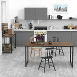 SHW Mission 55-Inch Home Office Computer Desk, Walnut SHW