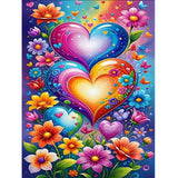 JFYHAB Love Diamond Painting Kits for Adults, Flower 5D Diamond Art Kits for Beginner DIY Full Drill Diamond Dots Crystal Craft Kits Gem Art for Home Wall Decor Gifts 11.8x15.7 inch JFYHAB