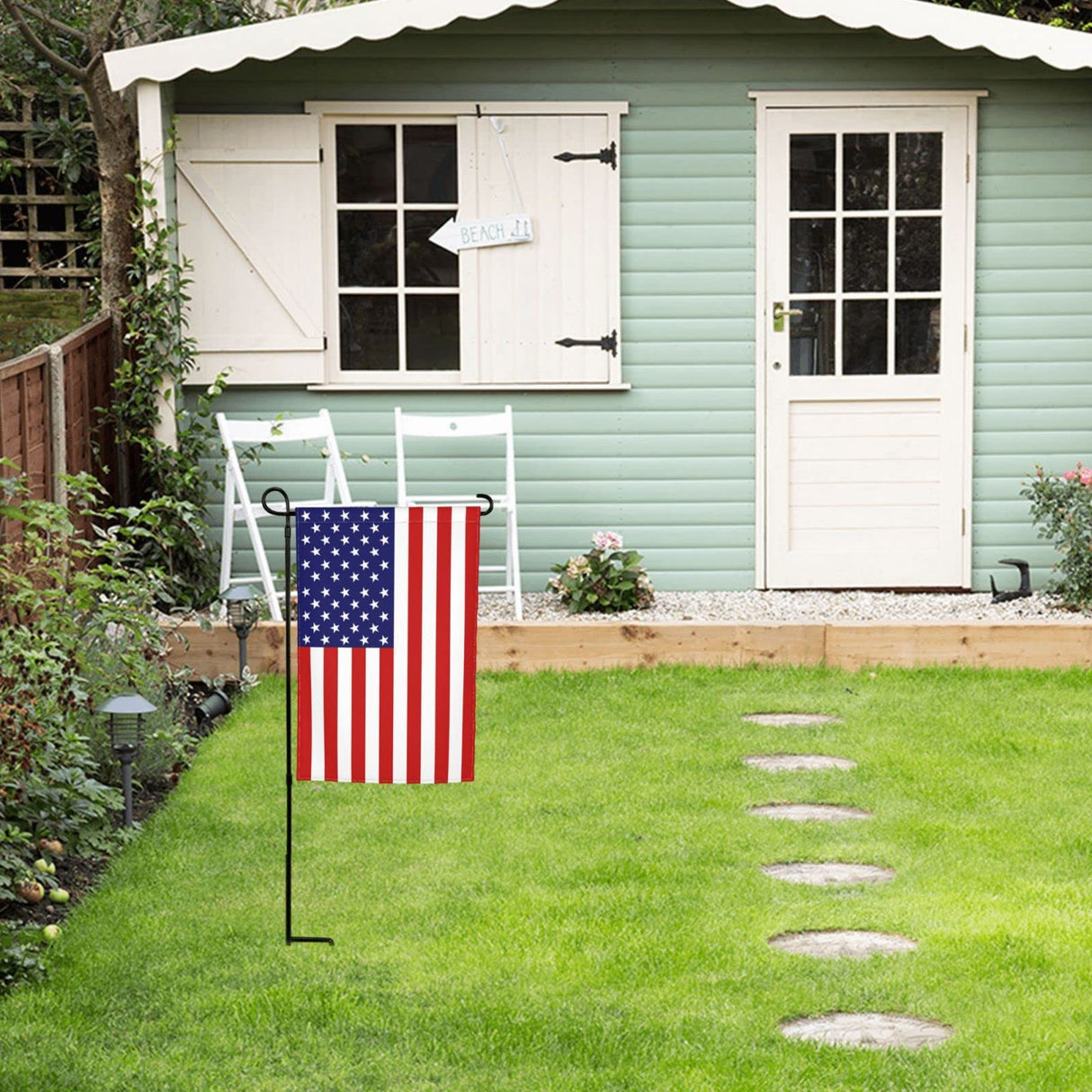 Outdoor 12x18 Inch Double Sided American Garden Flag American 4th of July Decorative Flag Fade Resistant Banner for Yard Lawn Home Decor DGFhk