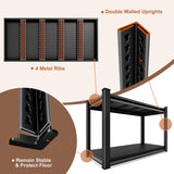 Rufokisa 48" W 2-Tier Garage Shelving Heavy Duty, 1120LBS Loads Garage Storage Shelves, Metal Shelving Units and Storage Racks, Industrial Utility Shelf Heavy Duty,48" Wx16 Dx39 H, Black Rufokisa