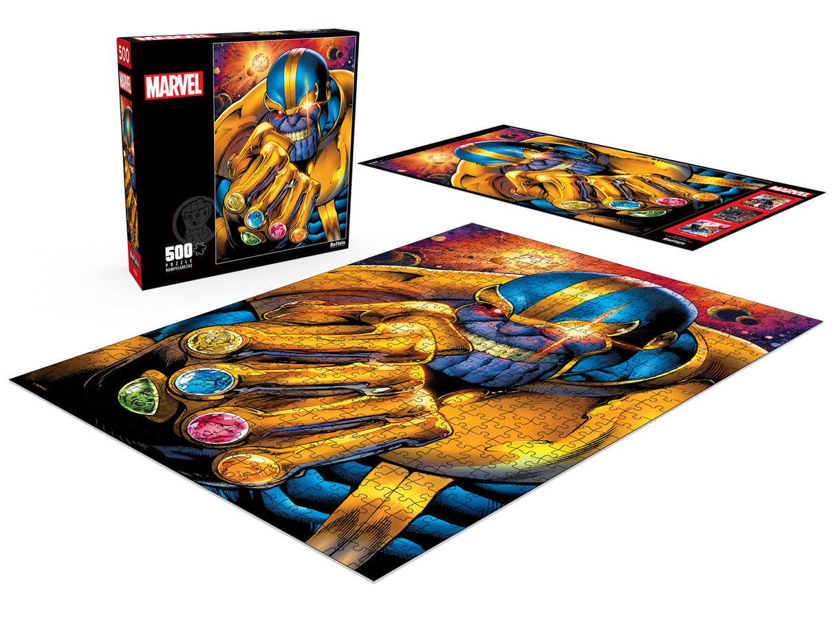 Buffalo Games - Marvel - Thanos - 500 Piece Jigsaw Puzzle for Adults -Challenging Puzzle Perfect for Game Nights - Finished Size is 21.25 x 15.00 Buffalo Games