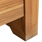 SAFAVIEH CPT1010A Couture Curacao Brazilian Teak Outdoor 3-Seat Patio Sofa, Natural/White SAFAVIEH