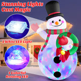 Christmas Inflatables Decorations Outdoor Blow Up Yard Snowman Rotating Led Lights, 8 Ft Tall Funny Large Merry Xmas Blowup Snow Man Outside Figures Vacation Front Lawn Holiday Winter Big Decor MICOCAH