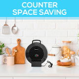 Courant Pizza Maker 12 inch Pizzas Machine, Newly improved Cool-touch Handle Non-Stick plates Pizza oven & Calzone Maker, Electric Countertop Oven for Home or School, 12” Indoor Grill/Griddle, Black Courant