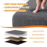 Zerbuger Cat Litter Box Enclosure Furniture for Odor Control, Hidden Cabinet Cats Litter Ottoman with Flip-Up Lid,Cat Litter Box Bench with Storage Space, Dog Proof(Grey, Large) Zerbuger