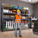 72" H Garage Shelving Heavy Duty, 2200LBS Garage Storage Shelves, Adjustable Metal Shelving Unit, Easy Assembly Utility Storage Rack Shelf for Basement, Warehouse, Pantry (72"H*35.4"W*15.7"D) TXTDPL