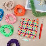 FUNiOi Weaving Loom Kit Toys for Kids, DIY Crafts Projects of 6 Potholders and 10 Friendship Bracelets, 2-in-1 Square Buildable Loom Knitting Kits, Gift Ideas for Girls 6-12 Years Old FUNiOi