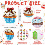 Xuhal 16 Pcs Diamond Painting Magnets DIY Diamond Painting Kits for Gem Art Magnet Fridge Stickers for Beginners Adults DIY Crafts Party(Cupcake) Xuhal