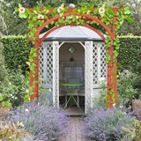 EnjoyShop Premium Outdoor Wooden Cedar Arbor Arch Pergola Trellis Wood Garden Yard Lattice EnjoyShop