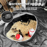 UWE Small Animal Playpen, Chicken Brooder Box with Cover Top, Portable Outdoor Exercise Pet Cage Tent, Waterproof Breathable Pet playpen Indoor for Chick Ktiien Bunny Hamster Guinea Pig, Black UWE