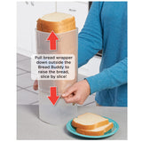 Buddeez Bread Buddy Bread Box – Bread Container & Bread Storage for Kitchen Counter, Sandwich Bread Holder, Bread Saver & Bread Keeper, Bread Bin & Breadbox Countertop Storage, Red Lid, (Pack of 2) Buddeez