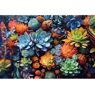 500 Piece Puzzle for Adults-Succulent Plant Puzzle| Recycled Cardboard Jigsaw Puzzles 500 Pieces | Challenging Family Activity Great Gift Idea for Family Friends | Difficult Puzzles Size 20.5X 15 in