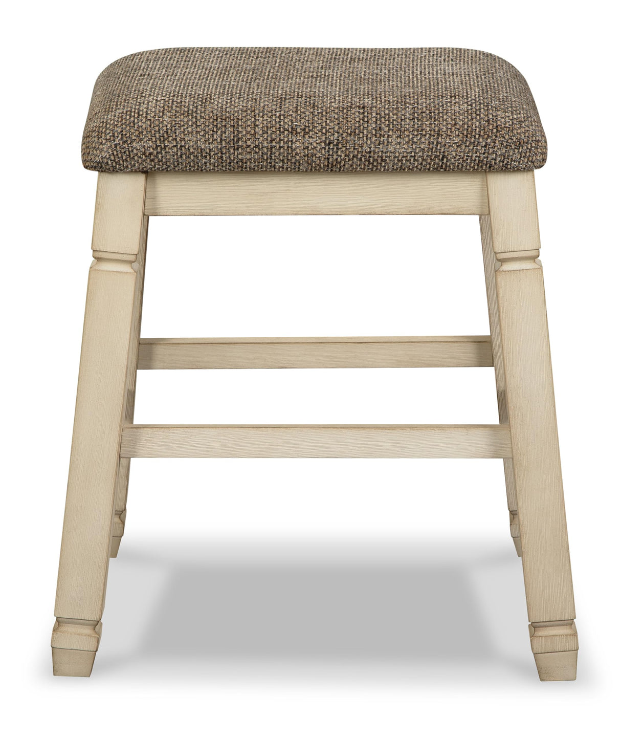 Signature Design by Ashley Bolanburg Farmhouse 24" Counter Height Upholstered Barstool, 2 Count, Whitewash Signature Design by Ashley