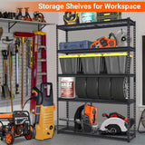 TROPOW 5-Tier Garage Shelving, 2500 Lbs Adjustable Metal Storage Shelves, Capacity Heavy Duty Shelving Unit for Garage, Industrial Utility Shelf Storage Rack, 48x18x72 inch TROPOW