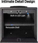 TIGERKING Gun Safes for Pistols, Quick Access Pistol Safe with Four-Keypad and 2 Emergency Keys, Gun Lock Box for Nightstand, Car, Home TIGERKING