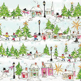 IHR Ideal Home Range Christmas Napkins Rosanne Beck - PINK - Disposable 3-Ply Paper Party Napkin Pack, Lunch Size 6.5" x 6.5", Pink Holiday Village, 20-Count IHR Ideal Home Range