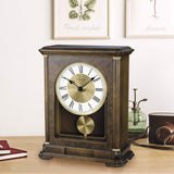 Bulova B1860 Vanderbilt Mantel Clock, Warm Walnut 12.25 x 9 x 4.75 Bulova