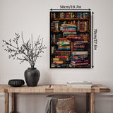 Vintage Library Bookshelf Jigsaw Puzzle 1000 Piece for Adult, Funny Books Challenging Painting Jigsaw Puzzles, Art Aesthetic Difficult Puzzle Larkipuzz