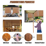 Patio Shades Roll Up Outdoor Bamboo Blinds for Outdoor Patio Bamboo Roll Up Shades, Bamboo Shades for Patio Outdoor Blinds for Porch Bamboo Roll Up Blinds 34×79in（W×H） Brown OCAZI