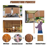 Patio Shades Roll Up Outdoor Bamboo Blinds for Outdoor Patio Bamboo Roll Up Shades, Bamboo Shades for Patio Outdoor Blinds for Porch Bamboo Roll Up Blinds 31×43in（W×H） Brown OCAZI