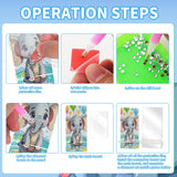 NUFTVI 2 Pack Diamond Painting Cell Phone Stand, DIY Full Crystal Diamond Art Phone Holder and Mirror, Craft Art Kits Gift for Beginner Adult (Little Elephant) NUFTVI