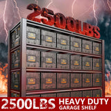 Lauxery 60" Wide Metal Shelving, 5 Tier Pantry Shelving Unit - 60" W x 24" D x 84.3" H Adjustable Tote Storage Rack, 2500LBS - Storage Shelves for Garage, Basement, Shop Lauxery