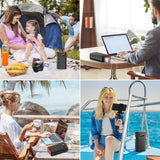 powkey 88Wh Portable Power Station 24000mAh Camping Solar Generator(Solar Panel Not Included) Lithium Battery Power 110V/65W AC, DC, USB QC3.0 for Home Camping Emergency Backup Black powkey