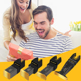 BTYEEUYI 18 PCS Titanium Oscillating Tool Blades Metal Cutting, Universal Multitool Blades for Metal Nails Wood Plastic and Hard Material, Multi Tool Blades Kits Fit Dewalt Ryobi Bosch Milwaukee BTYEEUYI