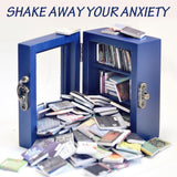 Anxiety Bookshelf Equipped with 60 Mini Books, Ornament Mini, Miniature Library,Miniature Bookshelf Decor,Brands Books,Dollhouse Bookcase Generic