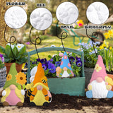 Poen 6 Sets Ready to Paint Your Own Ceramic Gnome Statues Spring DIY Unpainted Ceramics Gnome Figurines Kit Drawing Figurines DIY Art and Craft with Brush Palette Paint for Adult Poen