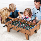 Giantex Foosball Table, 27in Mini Football Table Game w/ 2 Footballs, Score Keepers, ASTM Certification, Wood Soccer Table Top for Kids, Family Night, Parties, Game Rooms (Natural) Giantex