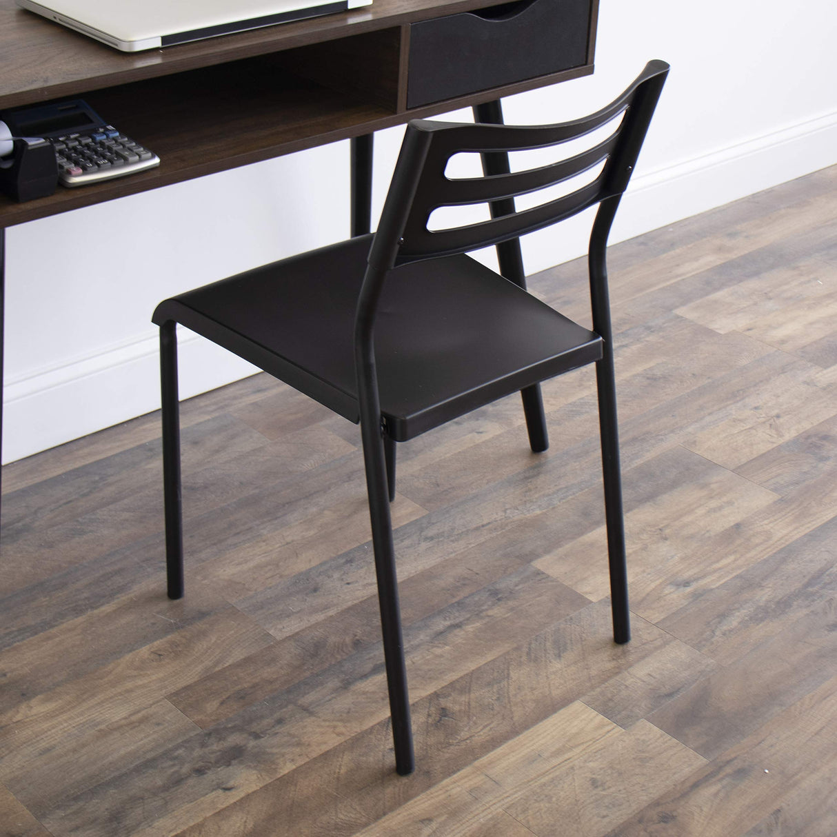 Lucky Theory Humble Crew Lightweight Desk Chair, Black 19D x 16W x 30H in Humble Crew