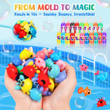 Magic Water Elf Toy Kit– 20 Magic Gels (2 Glow-in-The-Dark) & 18 Sea Creature Molds, DIY Aqua Fairy Water Gel Crafts Toy, Make Water Pets & Squishy Figures, Fun Birthday Gift for Kids Ages 3+ Shabebe