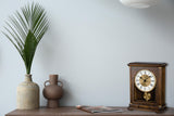 Bulova B1860 Vanderbilt Mantel Clock, Warm Walnut 12.25 x 9 x 4.75 Bulova