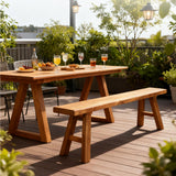 CANYIHB Front Entryway Bench Indoor Hallway Bedroom End of Bed Farm House Rustic Dining Table Vintage Narrow Noodle Bench Solid Wood (L 31.5″x10.2″W x 17.7″H) CANYIHB