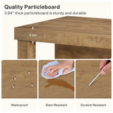 Tribesigns Kitchen Island with Storage, 55-Inch Farmhouse Stationary Island Table with Large Countertop, 3-Tier Wooden Coffee Bar Table for Kitchen, Dining Room, Rustic Brown Tribesigns