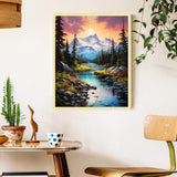 xackcme Mountain Paint by Numbers for Adults - Scenery Paint by Number on Canvas Without Frame, DIY Oil Painting for Gift Home Wall Decor (16x20 inch) xackcme